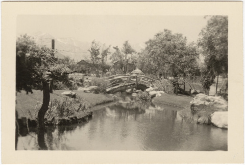 Pond and garden at Manzanar (ddr-densho-420-38)