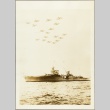 Planes flying over the USS Indianapolis (ddr-njpa-13-70)