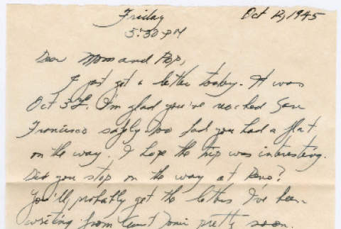 Letter from Tadashi Ishida to Mr. & Mrs. Y Ishida (ddr-densho-535-271)