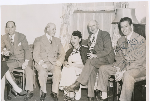 Mary Mon Toy backstage with Robert Ryan and others (ddr-densho-367-78)