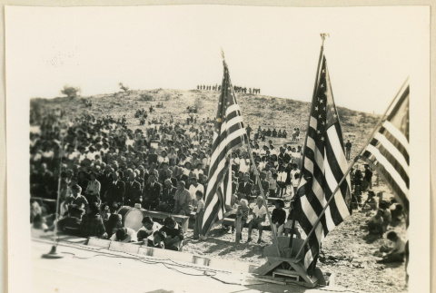 View from the amphitheater for Armistice Day program (ddr-densho-37-1183)