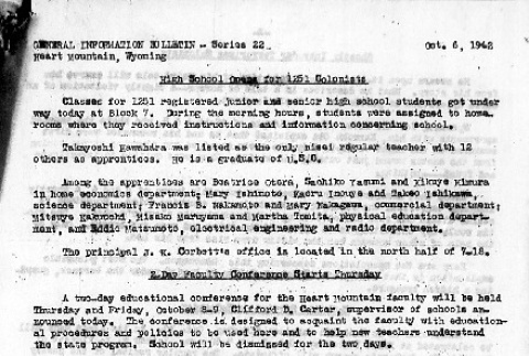 Heart Mountain General Information Bulletin Series 22 (October 6, 1942) (ddr-densho-97-92)
