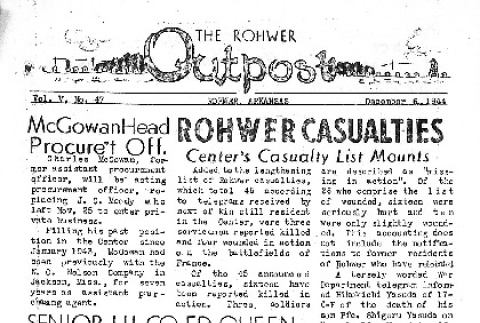 Rohwer Outpost Vol. V No. 47 (December 6, 1944) (ddr-densho-143-225)