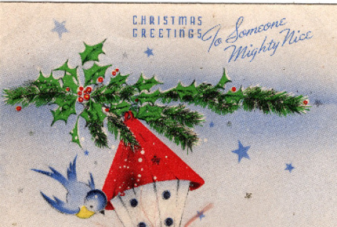 Holiday card sent to Ben Mayewaki from Pria (ddr-densho-563-65)