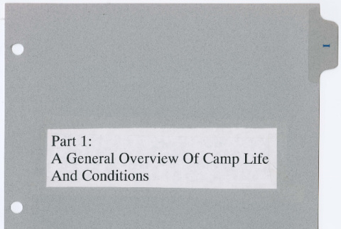 Asian American Community: The Internment Camps and My Family: Part 1: General overview (ddr-densho-560-8)