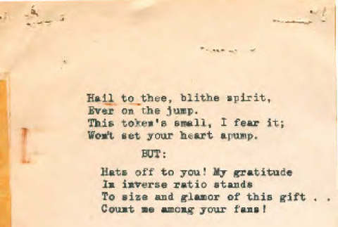 Poem from German internee at Crystal City Department of Justice Internment Camp (ddr-csujad-55-1386)