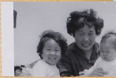 Yoshiko Shiomi with Susan and Leslie Shiomi (ddr-densho-522-363)