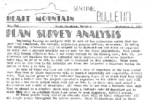 Heart Mountain Sentinel Bulletin No. 340 (September 1, 1945) (ddr-densho-97-533)