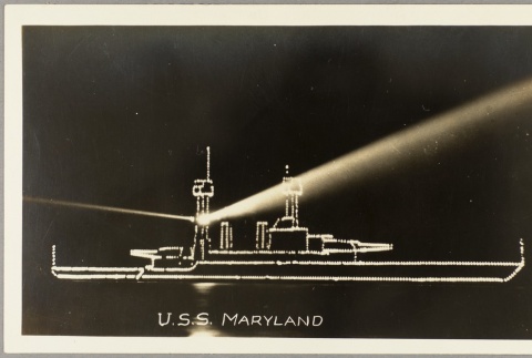 Nighttime photograph of the USS Maryland (ddr-njpa-13-92)