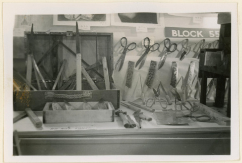 Block 55 tools in display (ddr-densho-37-1229)