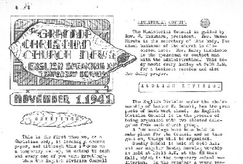 Granada Christian Church News Temporary Edition (November 1, 1941) (ddr-densho-147-307)
