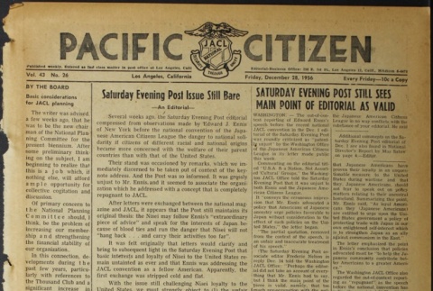 Pacific Citizen, Vol. 43, No. 26 (December 28, 1956) (ddr-pc-28-52)