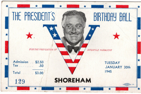 Ticket for the President's Birthday Ball (ddr-densho-563-31)