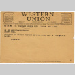 Western Union Telegram to Domoto Family from Grace Noda (ddr-densho-329-687)