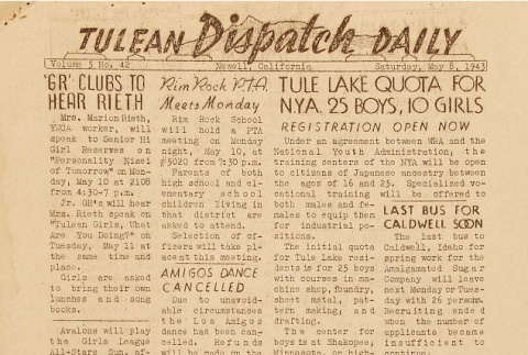 Tulean Dispatch Vol. 5 No. 42 (May 8, 1943) (ddr-densho-65-222)