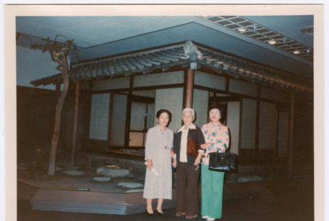 Mitsuye Yabe and Friends Outside Tea Room (ddr-ohs-1-224)