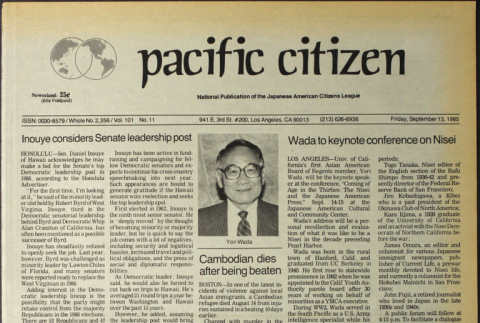 Pacific Citizen, Vol. 101 No. 11 (September 13, 1985) (ddr-pc-57-36)
