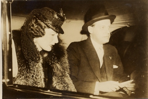 Hans Thomsen riding in a car with a woman (ddr-njpa-1-2018)