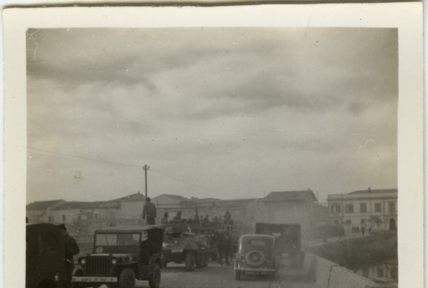 Military vehicles on Italian street (ddr-densho-201-105)