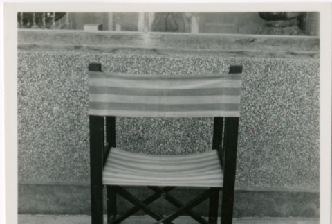 Wood chair with canvas back and seat (ddr-densho-426-919)