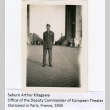 Saburo Arthur Kitagawa standing on street in Paris (ddr-densho-539-26)