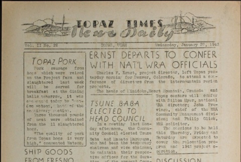 Topaz Times Vol. II No. 22 (January 27, 1943) (ddr-densho-142-83)