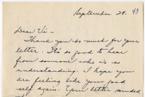 Letter from Amy Morooka to Violet Sell (ddr-densho-457-35)
