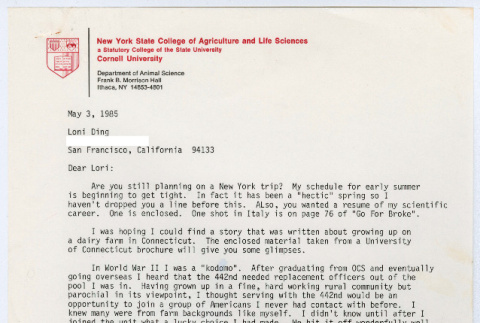 Letter from Robert H. Foote to Loni Ding (ddr-densho-1007-930)
