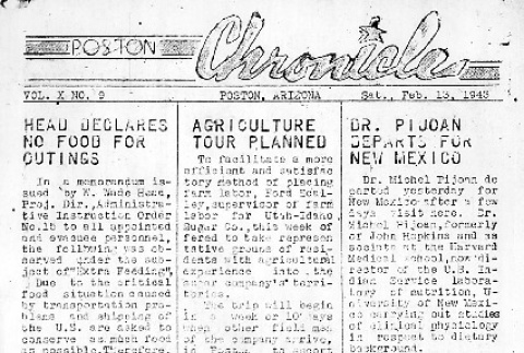 Poston Chronicle Vol. X No. 9 (February 13, 1943) (ddr-densho-145-241)