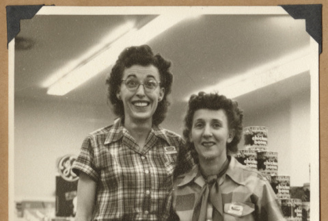 Two women in plaid outfits (ddr-densho-542-118)