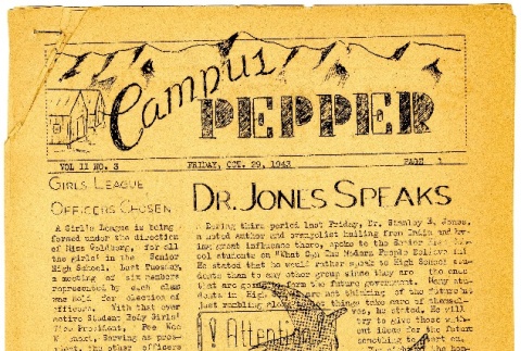 Campus Pepper, Vol. II, No. 3 (October 29, 1943) (ddr-manz-8-16)