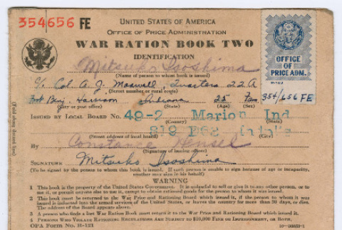 Two War Ration Booklets (ddr-densho-477-125)