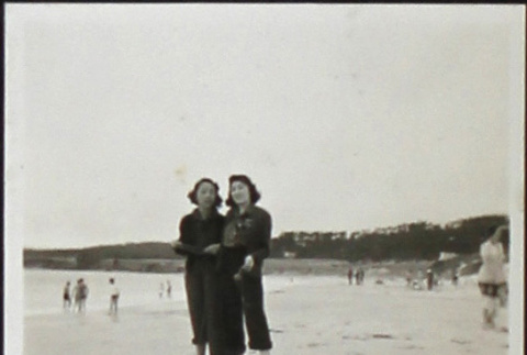 Two women on a beach (ddr-densho-300-409)