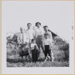 Hardy, Yoshiko, William, Susan and Leslie Shiomi with unidentified woman (ddr-densho-522-426)