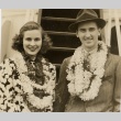 A couple wearing leis on a ship (ddr-njpa-1-410)