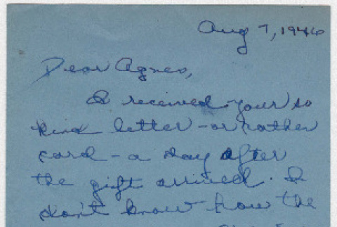 Letter from Ursula Summit to Anges Rockrise (ddr-densho-335-408)
