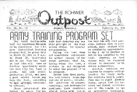 Rohwer Outpost Vol. IV No. 13 (February 16, 1944) (ddr-densho-143-140)