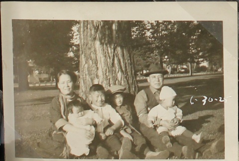 Nikkei family in a park (ddr-densho-259-406)