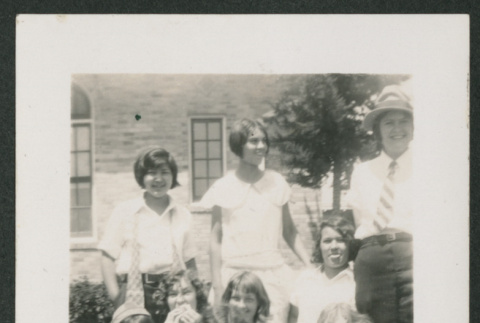 small group outside a building (ddr-densho-378-868)