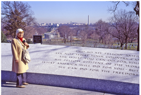 Meriko at Arlington Cemetery (ddr-densho-494-31)