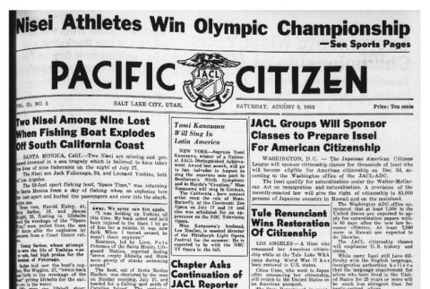 The Pacific Citizen, Vol. 35 No. 5 (August 2, 1952) (ddr-pc-24-31)