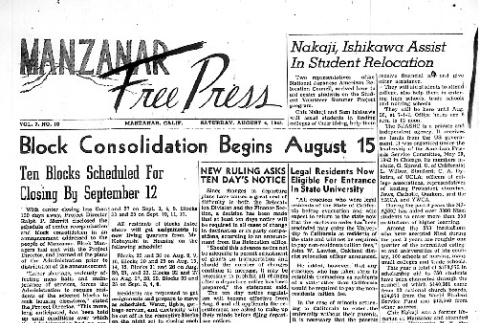 Manzanar Free Press Vol. 7 No. 10 (August 4, 1945) (ddr-densho-125-361)