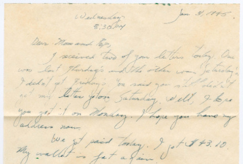 Letter from Tadashi Ishida to Mr. & Mrs. Y Ishida (ddr-densho-535-121)