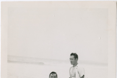 Two men on beach (ddr-densho-458-21)