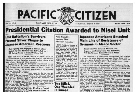 The Pacific Citizen, Vol. 20 No. 9 (March 3, 1945) (ddr-pc-17-9)