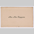 Mae Kageyama's graduation name card (ddr-densho-550-93)