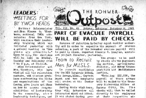 Rohwer Outpost Vol. III No. 45 (December 4, 1943) (ddr-densho-143-122)