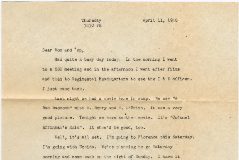 Letter from Tadashi Ishida to Mr. & Mrs. Y Ishida (ddr-densho-535-349)