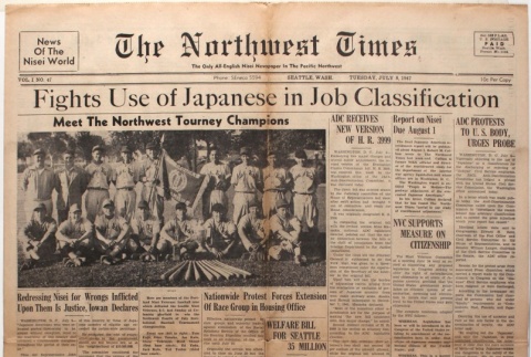 The Northwest Times Vol. 1 No. 47 (July 8, 1947) (ddr-densho-229-35)