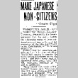 Make Japanese Non-Citizens -- Senator Urges (April 23, 1943) (ddr-densho-56-904)